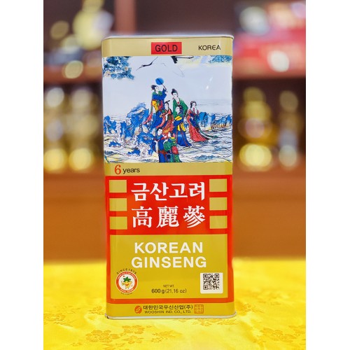 Hồng Sâm Củ Khô Wooshin - Korean Red Ginseng Hộp 600g