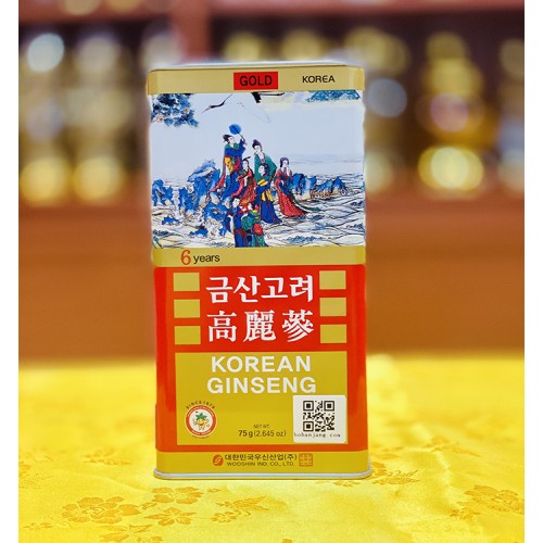 Hồng Sâm Củ Khô Wooshin - Korean Red Ginseng Hộp 75g