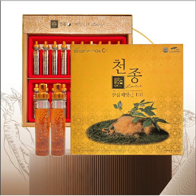 Nước Uống Sâm Núi Dodampos CM - Premium Cheonjong Cultured Mountain Ginseng 110 Hộp 20ml x 20 Chai
