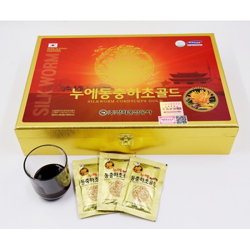Nước Đông Trùng Hạ Thảo - Silkworm Cordtceps Gold King 30ml x 60 Gói