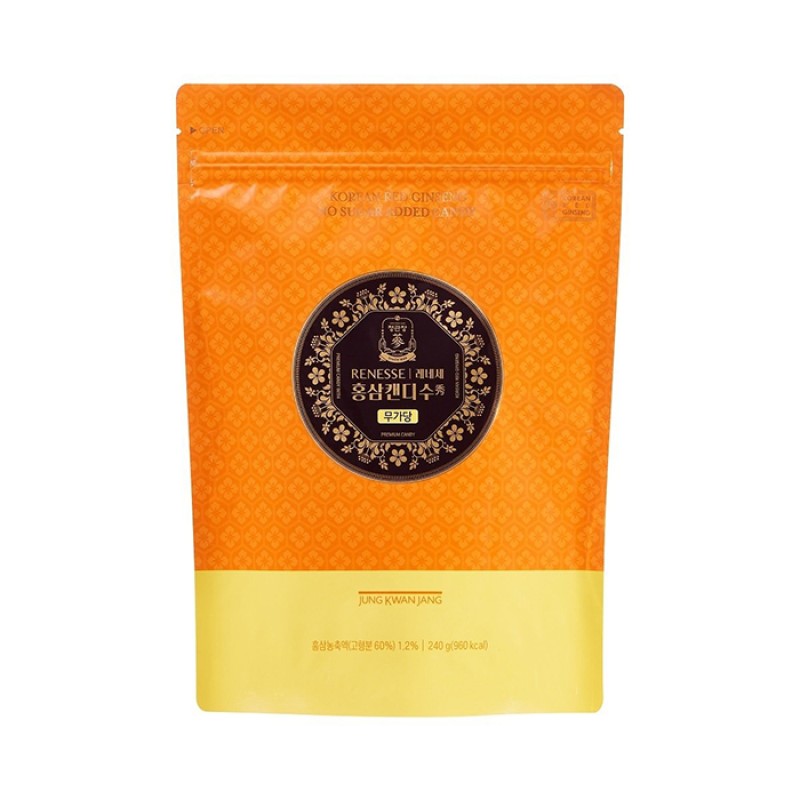Kẹo Hồng Sâm Renesse Không Đường - Korean Red Ginseng Candy Su 240g