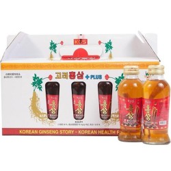 Chiết Xuất Hồng Sâm Plus Hàn Quốc - Korean Red Ginseng Liquid Plus 120ml x 10 Chai