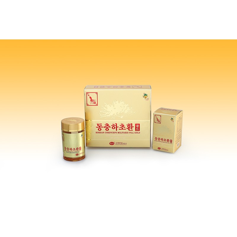Viên Đông Trùng Hạ Thảo Hàn Quốc - Korean Cordyceps Militaris Pill Gold 100g x 2 Lọ